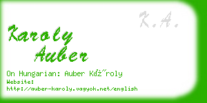 karoly auber business card